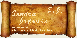 Sandra Jotović vizit kartica